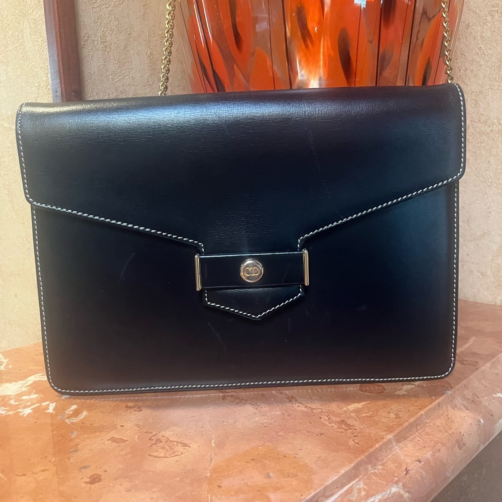 Christin Dior Vintage Gold Chain Handbag